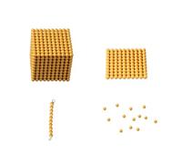 LLTCMYGS Giochi Montessori con Cubo di Perle Matematiche, Gioco del Banco del Sistema Decimale con Mille Cubi,Model c