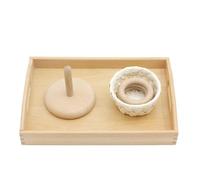 LLTCMYGS Giochi Montessori in Legno con Anelli, Sviluppo Coordinato dei Sensi, di Mani e Occhi