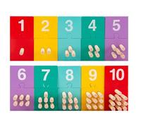 LLTCMYGS Giochi Montessori in Legno con Blocchi numerici e Tavole con pioli, ausili per l'insegnamento precoce della Matematica