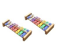 LLTCMYGS Giochi Montessori per Suonare Il Pianoforte in Legno a Otto Toni, Giocattoli educativi Musicali Orff (2 Pezzi)