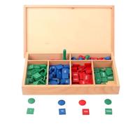 LLTCMYGS Gioco dei Timbri Montessori, Set di Manipolativi Matematici in Legno per Bambini