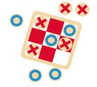 LLTCMYGS Gioco del Tris in Legno Montessori, Giocattolo da Tavolo Interattivo Portatile per Viaggi e Famiglia