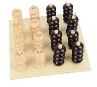 LLTCMYGS Gioco in Legno Montessori 3D Quattro di Fila, Classico Gioco da Tavolo strategico per la Serata in Famiglia