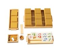 LLTCMYGS Gioco Montessori del Sistema Decimale, Materiale Didattico delle Perline d'oro per l'Apprendimento del Valore Posizionale e dell'Aritmetica,Model b