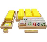 LLTCMYGS Gioco Montessori del Sistema Decimale, Materiale Didattico delle Perline d'oro per l'Apprendimento del Valore Posizionale e dell'Aritmetica,Model a