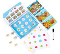 LLTCMYGS Gioco Montessori di Memoria e Trova Le Differenze, Giocattolo in Legno per Lo Sviluppo Cognitivo