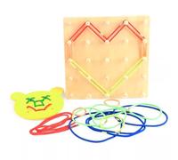 LLTCMYGS Gioco Montessori in Legno con Schede Geometriche da Allacciare, Giocattolo per Lo Sviluppo delle Abilità Motorie Fini nella Prima Infanzia