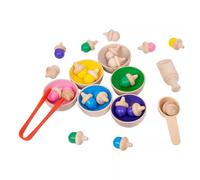 LLTCMYGS Gioco Montessori in Legno per Ordinare Le Noci per Colore, Gioco Educativo per Lo Sviluppo delle Abilità Motorie Fini per Bambini in età Prescolare