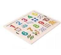 LLTCMYGS Gioco Montessori per Bambini Montessori in Legno per Abbinare i Numeri, Gioco per l'Apprendimento Precoce della Matematica