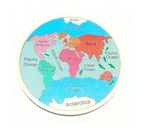 LLTCMYGS Gioco Puzzle in Legno Montessori dei Sette continenti, Gioco educativo e Regalo didattico