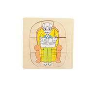 LLTCMYGS Gioco Puzzle in Legno Multistrato della Vita Montessori Man, Puzzle della Crescita della Vita