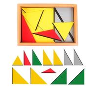 LLTCMYGS Insegnamento dell'insegnamento della Forma Geometrica Matematica in Legno AIDS, Giocattoli educativi rettangolari Colorati Montessori