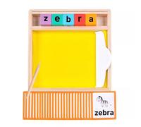 LLTCMYGS Lavagna Montessori per Scrivere nella Sabbia, Gioco per Costruire Parole, Gioco Educativo per Tracciare Alfabeto e Numeri