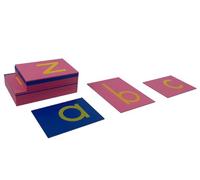 LLTCMYGS Lettere di Sabbia Montessori maiuscole e minuscole, Gioco educativo in Legno per l'apprendimento precoce della Lettura e della Scrittura,Lowercase Letters