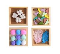 LLTCMYGS Materiali per Pannello Sensoriale da Toccare Montessori per Bambini Piccoli, Giocattoli Sensoriali Interattivi Fai-da-Te per Bambini