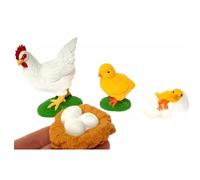 LLTCMYGS Mini Modelli di Pollo in plastica, Il processo di Crescita dei polli, Giocattoli educativi per l'apprendimento in età prescolare Montessori