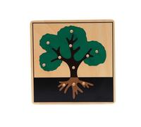 LLTCMYGS Montessori Albero Puzzle, Pannello di educazione della Prima Infanzia, Albero di Legno Puzzle Aiuto didattico