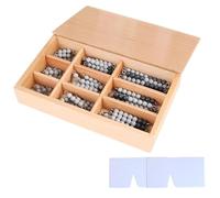 LLTCMYGS Montessori Beaded Math Learning AIDS, Giocattoli per Migliorare Il Pensiero matematico in età prescolare,Grigio