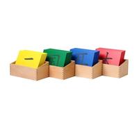LLTCMYGS Montessori Chinese Sandboard, Apprendimento delle Lingue a Caratteri Cinesi AIDS didattici (4 Pezzi)