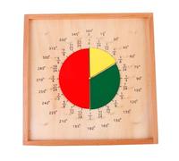 LLTCMYGS Montessori Circular Fraction Board Aiuto didattico di Matematica, Materiale di apprendimento precoce per Le frazioni