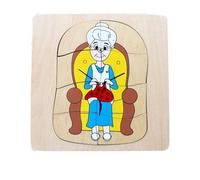 LLTCMYGS Montessori Human Body Life-Cycle Puzzle, Un Aiuto didattico a più Strati per l'intelligenza prescolare,Woman