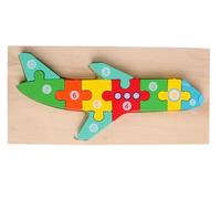 LLTCMYGS Montessori in Legno Cartone Animato Veicolo Puzzle, Giocattoli Puzzle in età prescolare,Planes