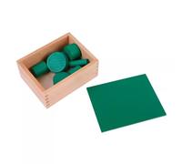 LLTCMYGS Montessori in Legno cilindrico Senza manopole, Materiale per Lo Sviluppo sensoriale per Bambini,Verde