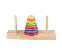 LLTCMYGS Montessori Legno Arcobaleno impilamento Anelli Blocchi, Matematica Torri di Legno