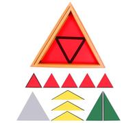 LLTCMYGS Montessori Legno Forma Triangoli, Una Forma Geometrica Matematica Puzzle Tavola