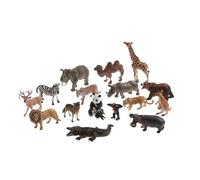 LLTCMYGS Montessori Mini Wildlife Model Set Giocattoli, Giocattoli educativi in età prescolare per Bambini (16 Pezzi)