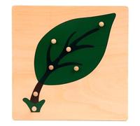 LLTCMYGS Montessori Pannello vegetale insegnamento AIDS, Giocattolo di apprendimento per l'educazione prescolare precoce,Leaves