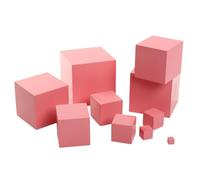 LLTCMYGS Montessori Pink Tower Edizione Casalinga, Gioco in Legno per Ordinare e Impilare Le Dimensioni per Bambini