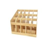 LLTCMYGS Montessori Portamoquette in Legno a 15 Scomparti, per riporre e organizzare i tappeti da Lavoro