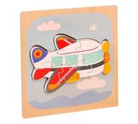 LLTCMYGS Montessori Puzzle Auto Veicolo in Legno, Giocattoli Puzzle Educativi Apprendimento,Planes
