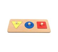 LLTCMYGS Montessori Puzzle in Legno Puzzle Board Aiuto didattico sensoriale, Puzzle con Pannello a manopola in Legno