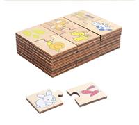 LLTCMYGS Montessori Puzzle Matching Board, Un Giocattolo Puzzle per Abbinare Animali e Piante
