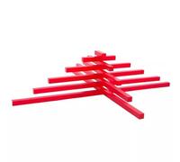 LLTCMYGS Montessori Rosso Matematica aste di conteggio, Legno Giocattoli matematici aste Rosse, Lunghezza 5-50 cm