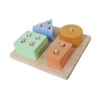 LLTCMYGS Montessori Shape Color Classification Impilamento di Blocchi Costitutivi, capacità Motorie Fini E Sviluppo Sensoriale