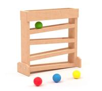 LLTCMYGS Montessori Visual Tracking Teaching AIDS, Giocattoli per Bambini con Pista di rotolamento con Palline in Legno