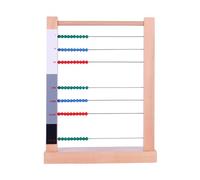 LLTCMYGS Montessori Wood Bead Frame Abacus, Matematica in età prescolare per Bambini Che insegna l'AIDS,Large
