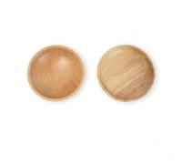 LLTCMYGS Piattini in Legno Montessori, Mini Piatti da Lavoro Rotondi per la conservazione Quotidiana (2 Pezzi)
