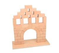 LLTCMYGS Ponte Romano in Legno Montessori per l'insegnamento dell'AIDS, costruito con Blocchi di Forma Geometrica