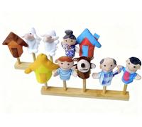 LLTCMYGS Pupazzi da Dito in Peluche Fiaba Montessori, Giocattoli Interattivi di Ruolo Genitore-Figlio