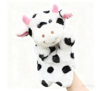 LLTCMYGS Pupe a Mano Animali del Cartone di Natale Montessori, Giocattoli interattivi in Peluche per raccontare storie,Cows