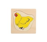 LLTCMYGS Puzzle a Pezzi del processo di Crescita del Pollo, Gioco educativo Montessori a più Strati