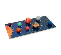 LLTCMYGS Puzzle del Sistema Solare Montessori con 8 Pianeti, Giocattolo Educativo in Legno con Modelli di Pianeti Realistici