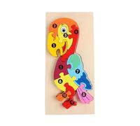 LLTCMYGS Puzzle di Animali dei Cartoni Animati in Legno per Bambini, Giocattoli Puzzle in età prescolare Montessori,Parrot