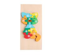 LLTCMYGS Puzzle di Animali dei Cartoni Animati in Legno per Bambini, Giocattoli Puzzle in età prescolare Montessori,Kitten