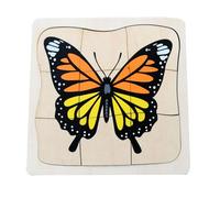 LLTCMYGS Puzzle di Legno Montessori, Giocattoli educativi sugli Animali e Il Ciclo della Vita per Bambini Piccoli,Butterfly