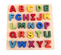 LLTCMYGS Puzzle in Legno Montessori con Alfabeto, 26 Lettere Maiuscole e Minuscole Codificate a Colori,Capital Letters